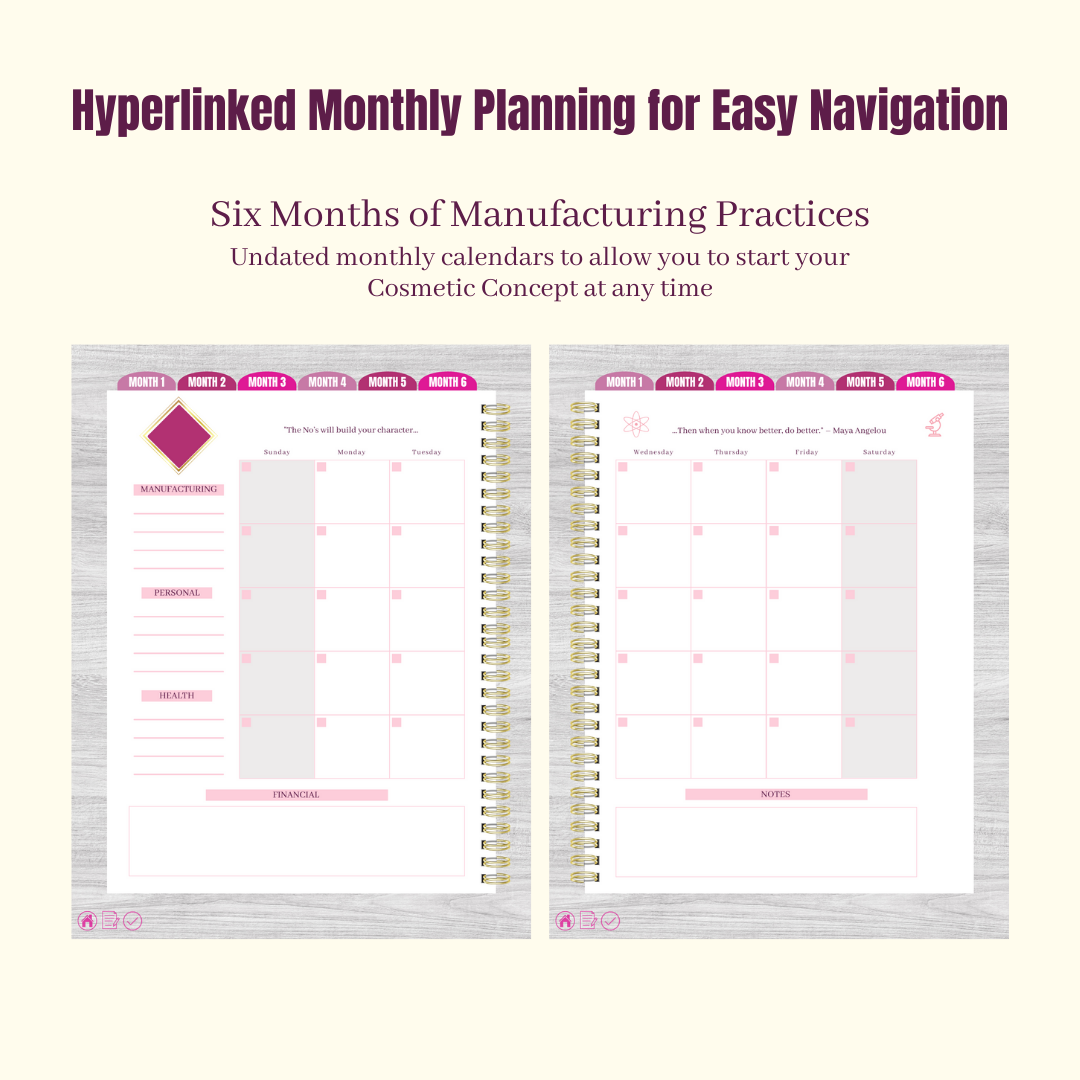 Manufacturing Digital Workbook & Planner